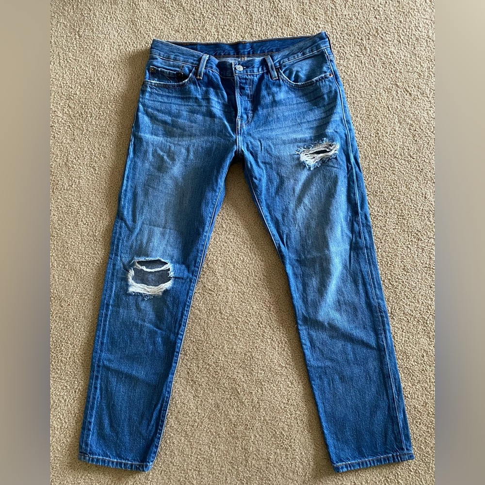 Levi’s Original 501 Selvedge Distressed Jeans